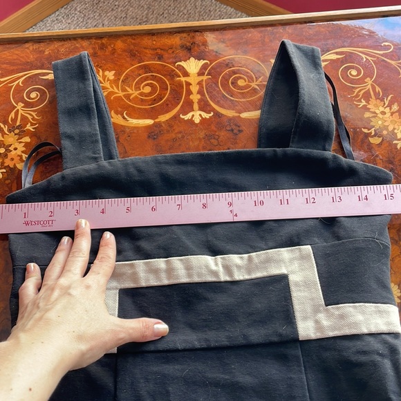 DVF DIANE VON FURSTENBERG Sz6 stretch cotton blazer dress suit work black beige - Picture 5 of 8